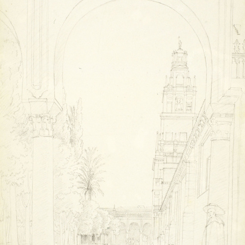 image for: François Ligier - Jardí i claustre de la mesquita de Còrdova - Cap a 1801-1803
