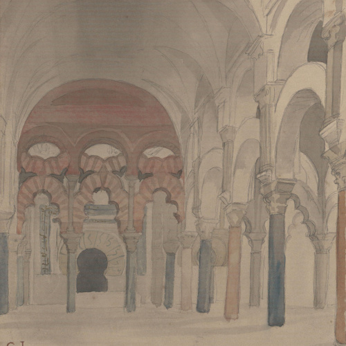 image for: Claudi Lorenzale - Nau que condueix al Mihrab de la Mesquita de Còrdova - Cap a 1840-1850