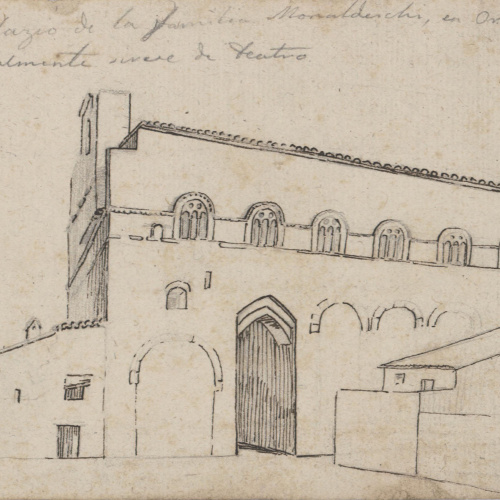 image for: Claudi Lorenzale - Palau de la família Monaldeschi a Orvieto - Cap a 1839-1840