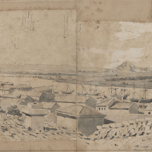 image for: Josep Lluís Pellicer - Panorama de las posiciones tomadas por los rusos en la orilla derecha del Danubio - 1877