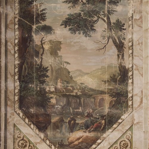 image for: Francesc Pla Duran dit &quot;El Vigatà&quot; - Paisatge amb parella a la vora d&#039;un riu - Entre 1790-1800