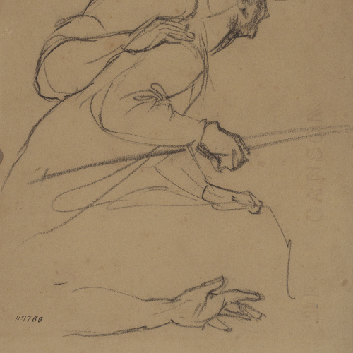 image for: Ramon Martí i Alsina - Preparatori per a la pintura «El Sometent del Bruc» - Cap a 1866