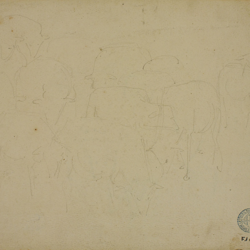 image for: Claudi Lorenzale - Ramat d&#039;ovelles (anvers) / Apunt de ramat d&#039;ovelles (revers) - Cap a 1850-1870 [1]