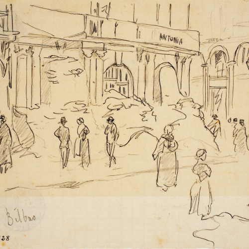 image for: Josep Lluís Pellicer - Plaça major de Bilbao - 1874