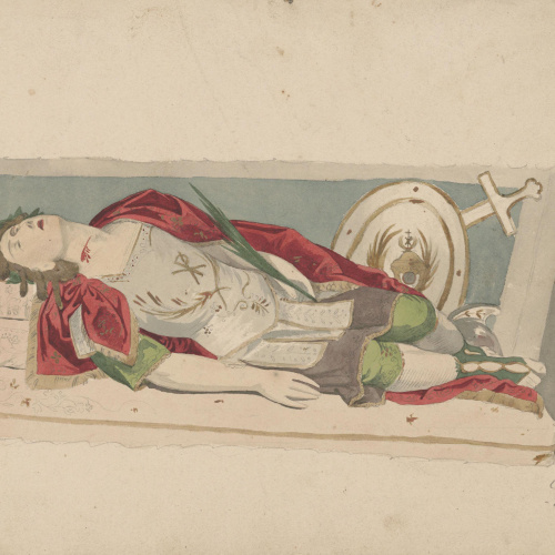 image for: Claudi Lorenzale - Sant mort dins d&#039;un sepulcre - Cap a 1840-1850