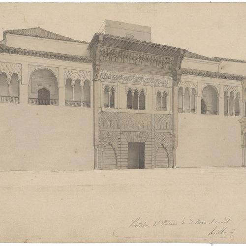 image for: Claudi Lorenzale - Portada del Palau de Pere el Cruel a Sevilla - Cap a 1843