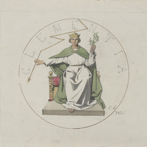 image for: Claudi Lorenzale - Projecte de medalla amb la imatge al·legòrica de la Prudència - Cap a 1860-1880