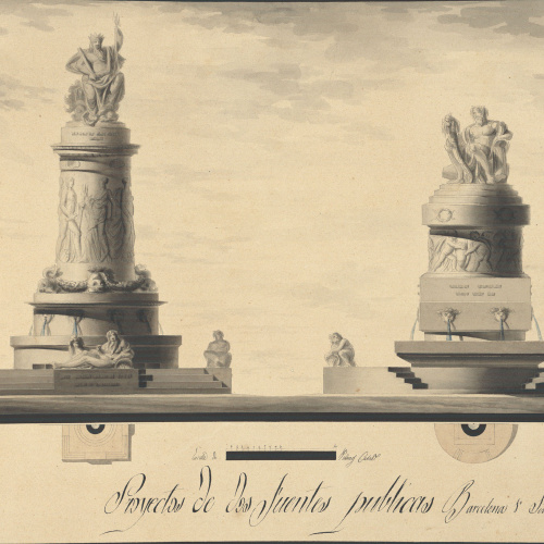 image for: Joaquim Rigalt - Proyectos de dos fuentes publicas - Setembre de 1821