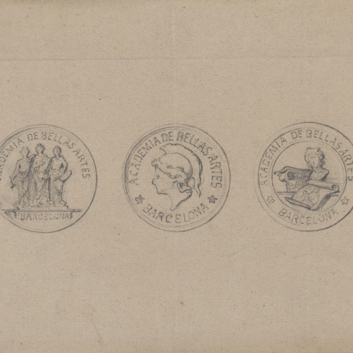 image for: Claudi Lorenzale - Projecte medalles per a l&#039;Acadèmia de Belles Arts de Barcelona - Cap a 1860-1880