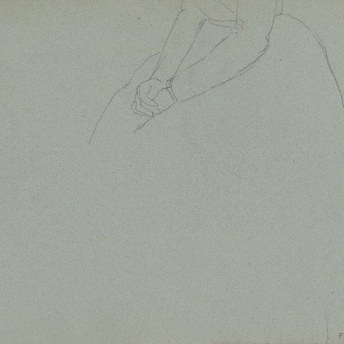 image for: Claudi Lorenzale - Vestimenta (anvers) / Estudi de mans creuades descansant sobre una faldilla (revers) - Cap a 1850-1870 [1]