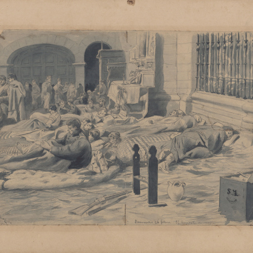 image for: Josep Lluís Pellicer - Somorrostro. El hospital de sangre - 1874