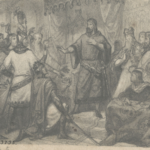 image for: Francesc Torras - Proclamació d&#039;Alfons VI de Lleó, després de la jura de Santa Gadea - Cap a 1860-1875