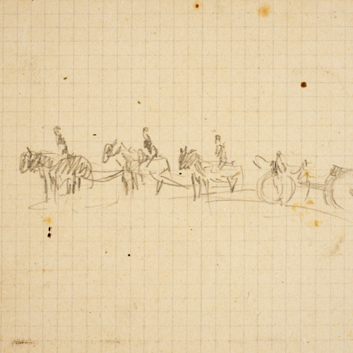 image for: Josep Lluís Pellicer - Soldats portant un canó - Cap a 1872-1876