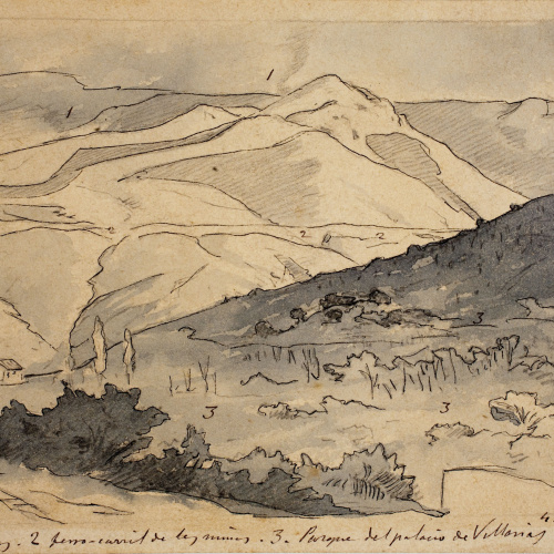 image for: Josep Lluís Pellicer - Vista de las posicions enemigues des de Monte Janedo - Cap a 1872-1876