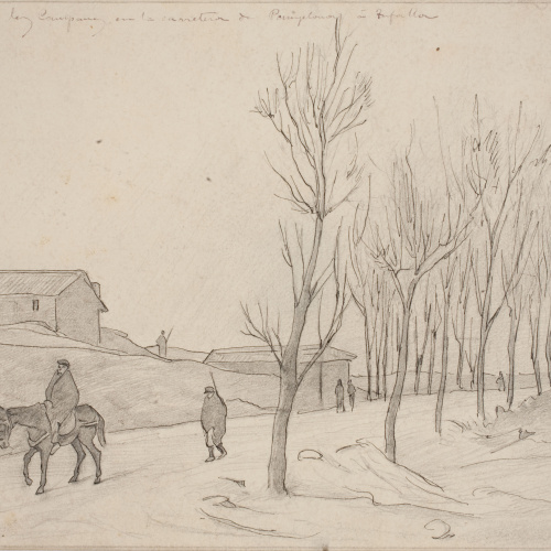 image for: Josep Lluís Pellicer - Sitio llamado Las Campanas en la carretera entre Pamplona a Tafalla - 1875