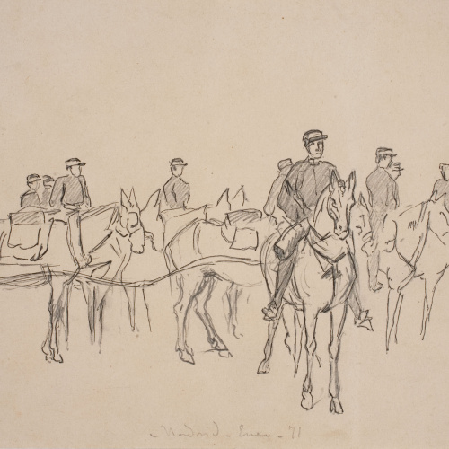 image for: Josep Lluís Pellicer - Soldats a cavall - 1871