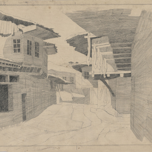 Josep Lluís Pellicer - Una calle de Gabrowa - 1877 image for: Josep Lluís Pellicer - Una calle de Gabrowa - 1877