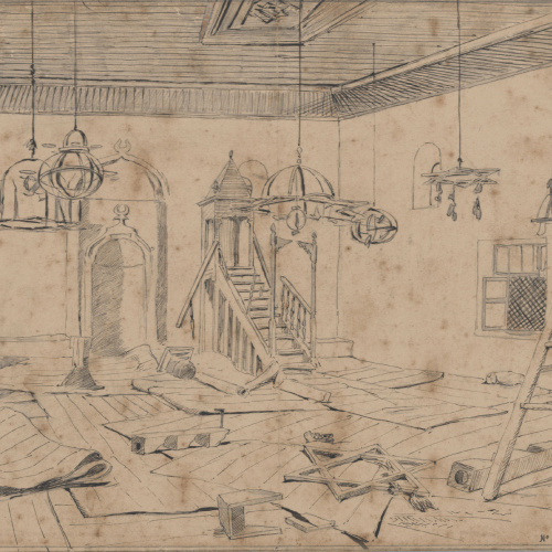 Josep Lluís Pellicer - Una mezquita en Sistova - 1877 image for: Josep Lluís Pellicer - Una mezquita en Sistova - 1877