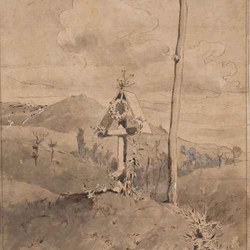 image for: Josep Lluís Pellicer - Schipka. Enterramiento de las cabezas de muertos y heridos mutiladas [por los] turcos - 1877