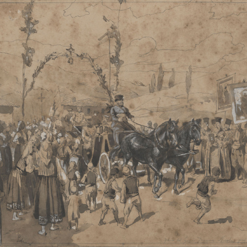 image for: Josep Lluís Pellicer - Paso del gran duque Nicolas por Samovoda - 1877