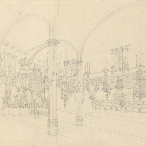 image for: Pau Rigalt - Saló de la Llotja de Barcelona (escenografia) - Cap a 1828