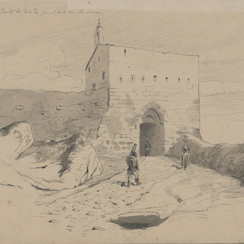 image for: Josep Lluís Pellicer - Porta d&#039;Estell pel costat de la serra - Cap a 1872-1876