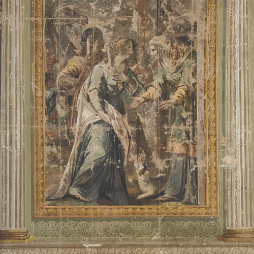 image for: Francesc Pla Duran dit El Vigatà - Sala Bíblica (Casa Claros o Serra). Tobies presenta la seva esposa als seus pares - Últim quart del segle XVIII