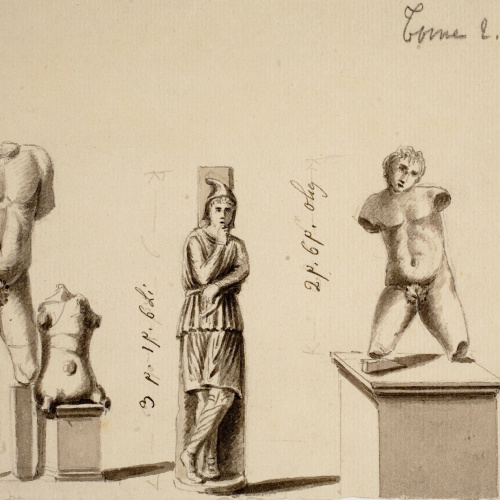 image for: Dutailly - Quatre estàtues antigues trobades a València - Cap a 1801-1803
