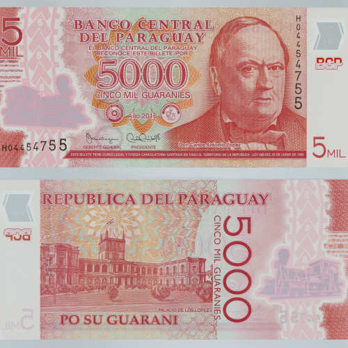 image for: Banco Central del Paraguay - 5000 guaranies - 2016