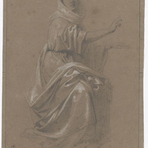 image for: Claudi Lorenzale - Dona asseguda - Cap a 1850-1870