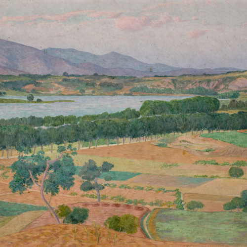 image for: Xavier Nogués - Paisatge de Banyoles - 1905