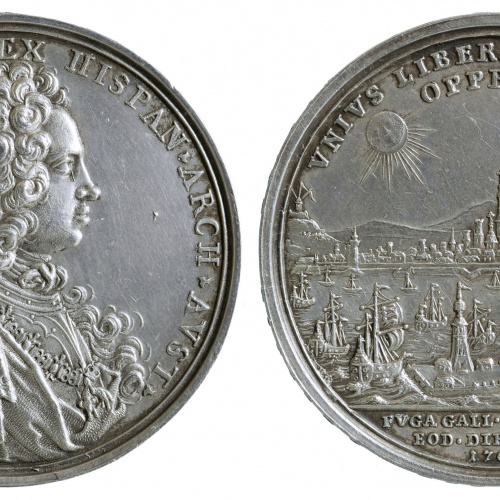 image for: Philipp Heinrich Müller - Alliberament de Barcelona (port de Barcelona i eclipsi) - 1706