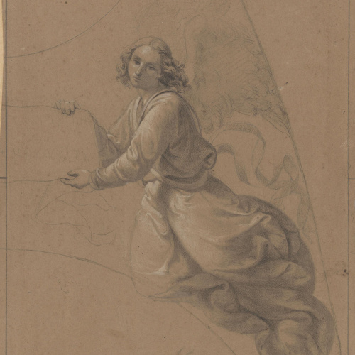 image for: Claudi Lorenzale - Àngel. Còpia d&#039;una pintura mural [?] - Cap a 1839-1840