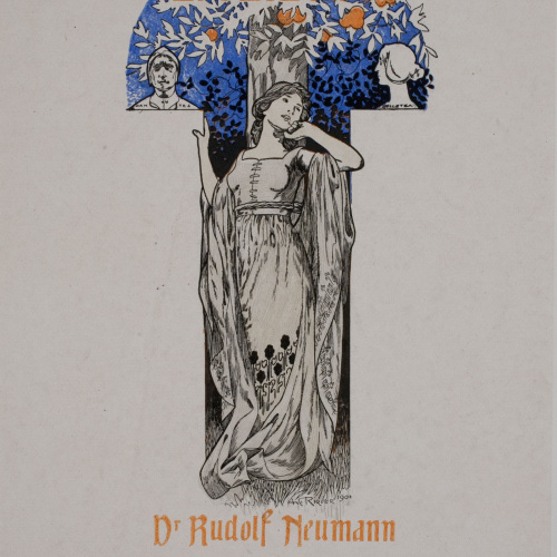 image for: Alexandre de Riquer - Ex libris Dr. Rudolf Neumann - 1902