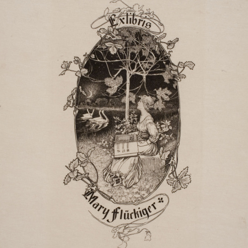 image for: Alexandre de Riquer - Exlibris Mary Flückiger - 1904
