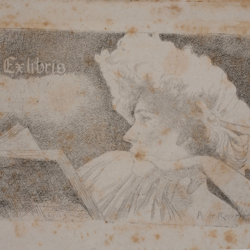 image for: Alexandre de Riquer - Ex libris [W. Porter Truesdell] - 1903