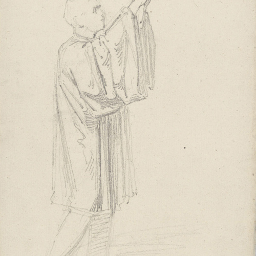 image for: Claudi Lorenzale - Sacerdot alçant un crucifix [?] - Cap a 1850-1870
