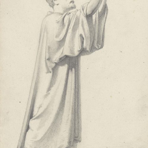 image for: Claudi Lorenzale - Home amb els braços alçats, probablement sostenint una creu - Cap a 1850-1870