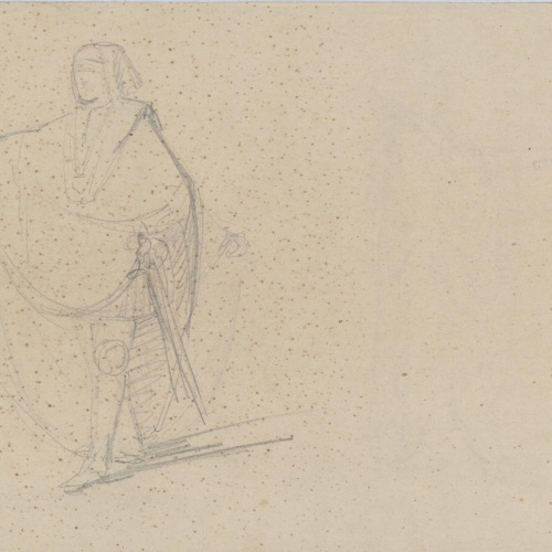 image for: Claudi Lorenzale - Estudi d&#039;un ambaixador de la Diputació de Barcelona (anvers) / Estudis d&#039;un ambaixador de la Diputació de Barcelona (revers) - Cap a 1870