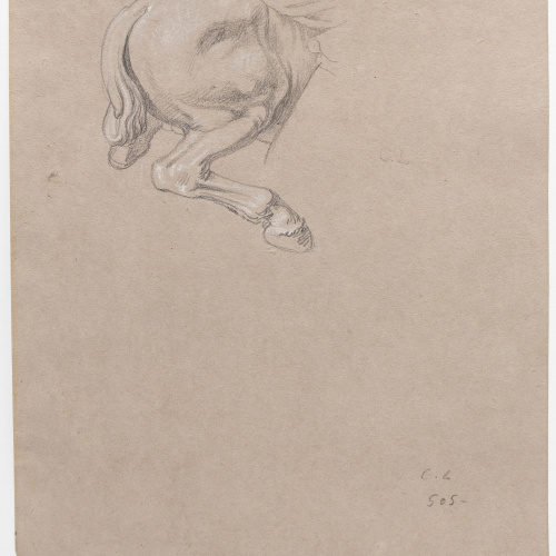 image for: Claudi Lorenzale - Estudi de la part del darrere d&#039;un cavall - Cap a 1840-1860