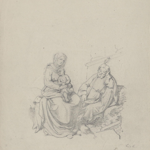 Claudi Lorenzale - Sagrada Família (anvers) / Sagrada Família (revers) - Cap a 1850-1870 image for: Claudi Lorenzale - Sagrada Família (anvers) / Sagrada Família (revers) - Cap a 1850-1870