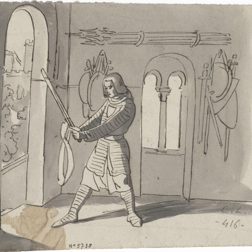 image for: Claudi Lorenzale - Jurament de l&#039;espasa. Episodi pertanyent al Cantar del Mio Cid - Cap a 1850-1860