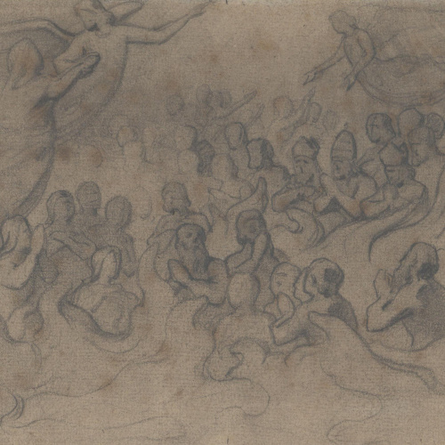 image for: Claudi Lorenzale - Àngels alliberant ànimes del Purgatori - Cap a 1850-1870