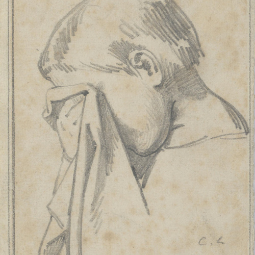 Claudi Lorenzale - Cap de noi eixugant-se les llàgrimes - Cap a 1850-1870 image for: Claudi Lorenzale - Cap de noi eixugant-se les llàgrimes - Cap a 1850-1870