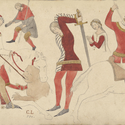 image for: Claudi Lorenzale - Còpia d&#039;una pintura mural - Cap a 1840-1850
