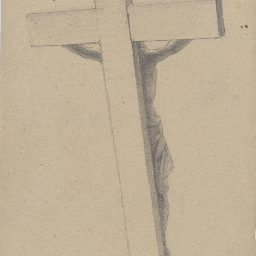 image for: Claudi Lorenzale - Crist clavat a la Creu, vist pel darrere - Cap a 1850-1860