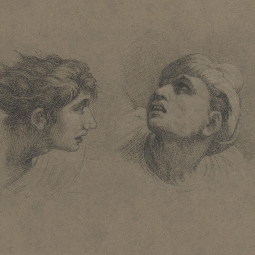 image for: Claudi Lorenzale - Còpia de dos caps masculins de Rafael (Estances vaticanes) - Cap a 1839-1840