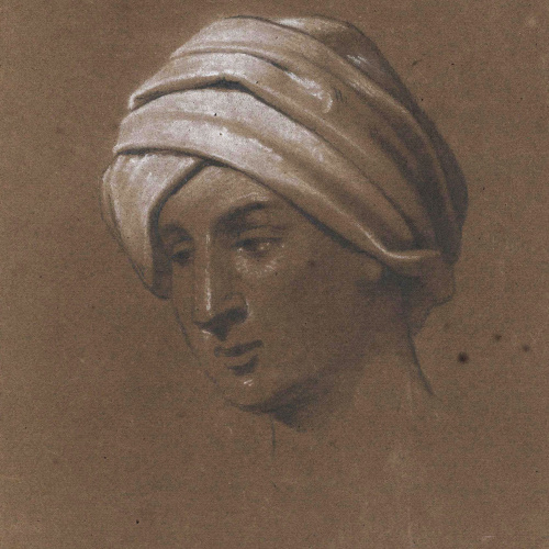 image for: Claudi Lorenzale - Cap masculí amb turbant - Cap a 1850-1860