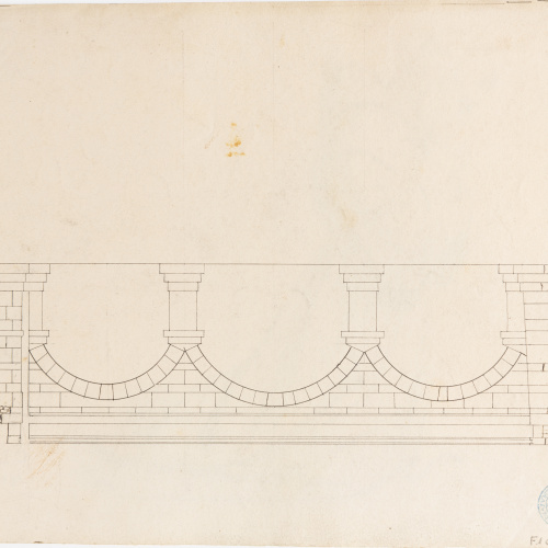 Claudi Lorenzale - Frare agenollat (anvers) / Estructura arquitectònica (revers) - Cap a 1850-1870 image for: Claudi Lorenzale - Frare agenollat (anvers) / Estructura arquitectònica (revers) - Cap a 1850-1870