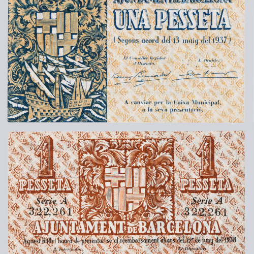 image for: Ajuntament de Barcelona - 1 pesseta - 13.05.1937